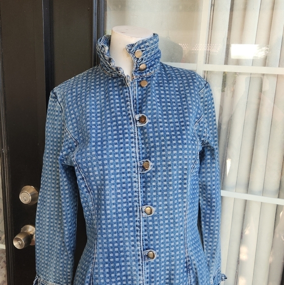 VERY RARE VINTAGE 70’s WESTERN JEAN DRESS - Picture 14 of 16